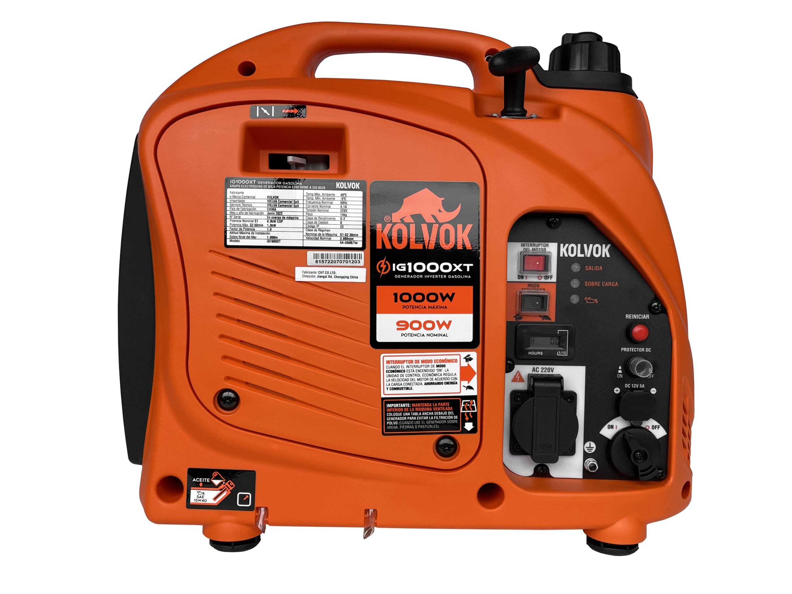 GENERADOR MONO IG1000XT 1KVA GASOLINA KOLVOK